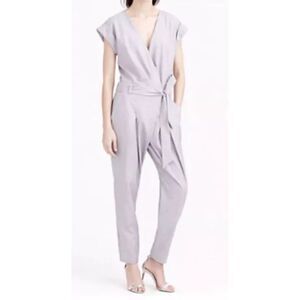 J. CREW Collection Tropical‎ Wool Jumpsuit Heather Grey Size 2